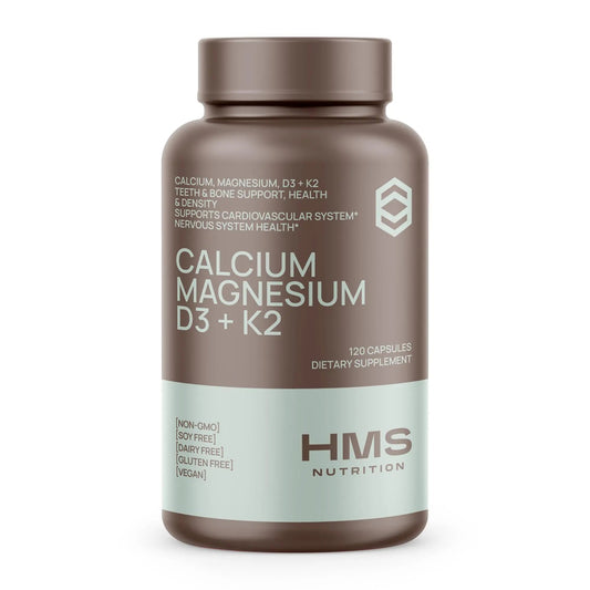 HMS Calcium Magnesium D3 and K2 vegan capsules for strong bones and teeth