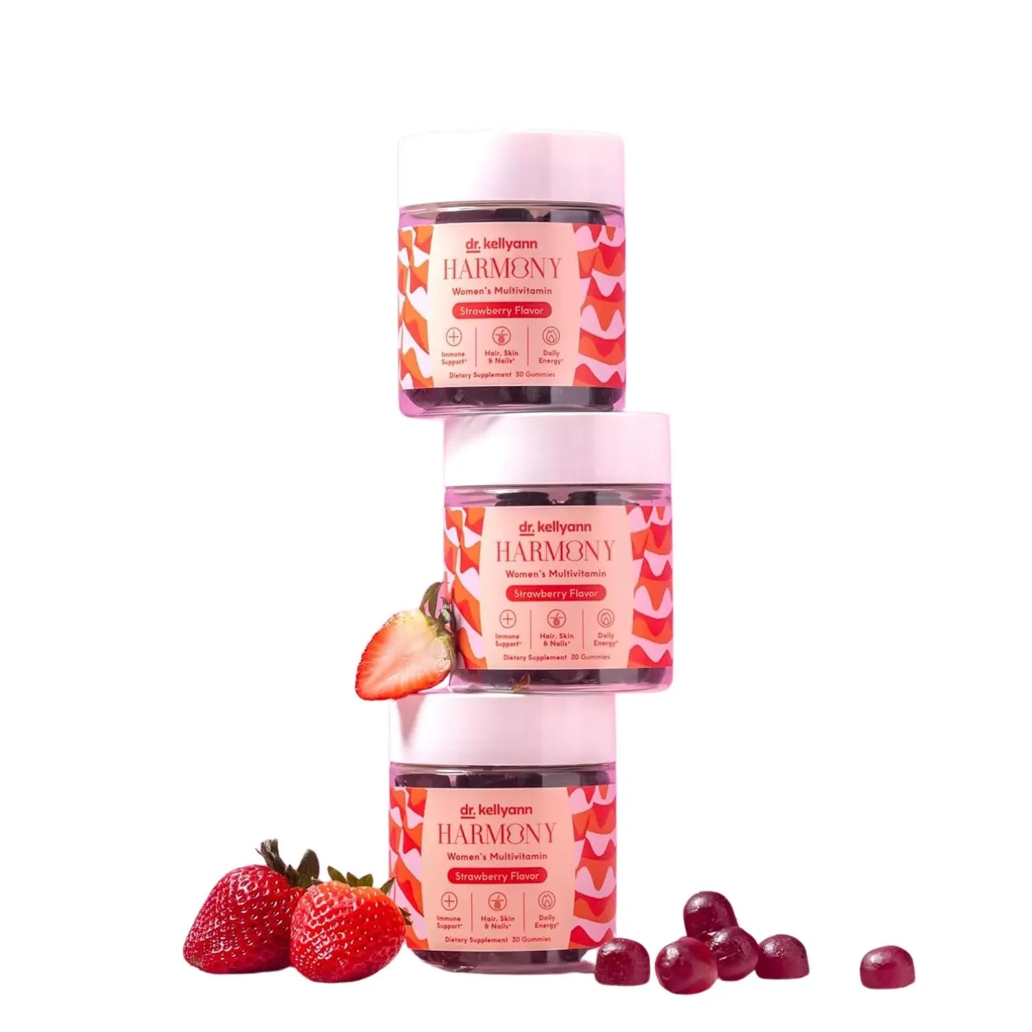 Non-GMO daily gummies with vitamins for women