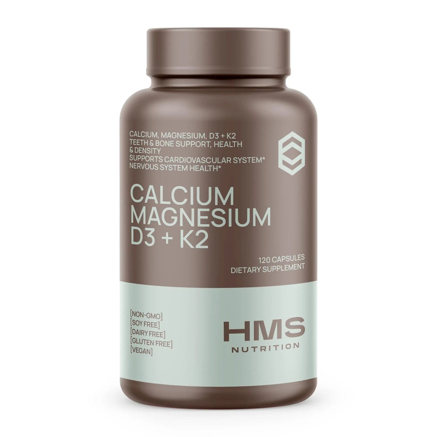Calcium Magnesium Vitamins D3 K2 vegan capsules for bone and immune support