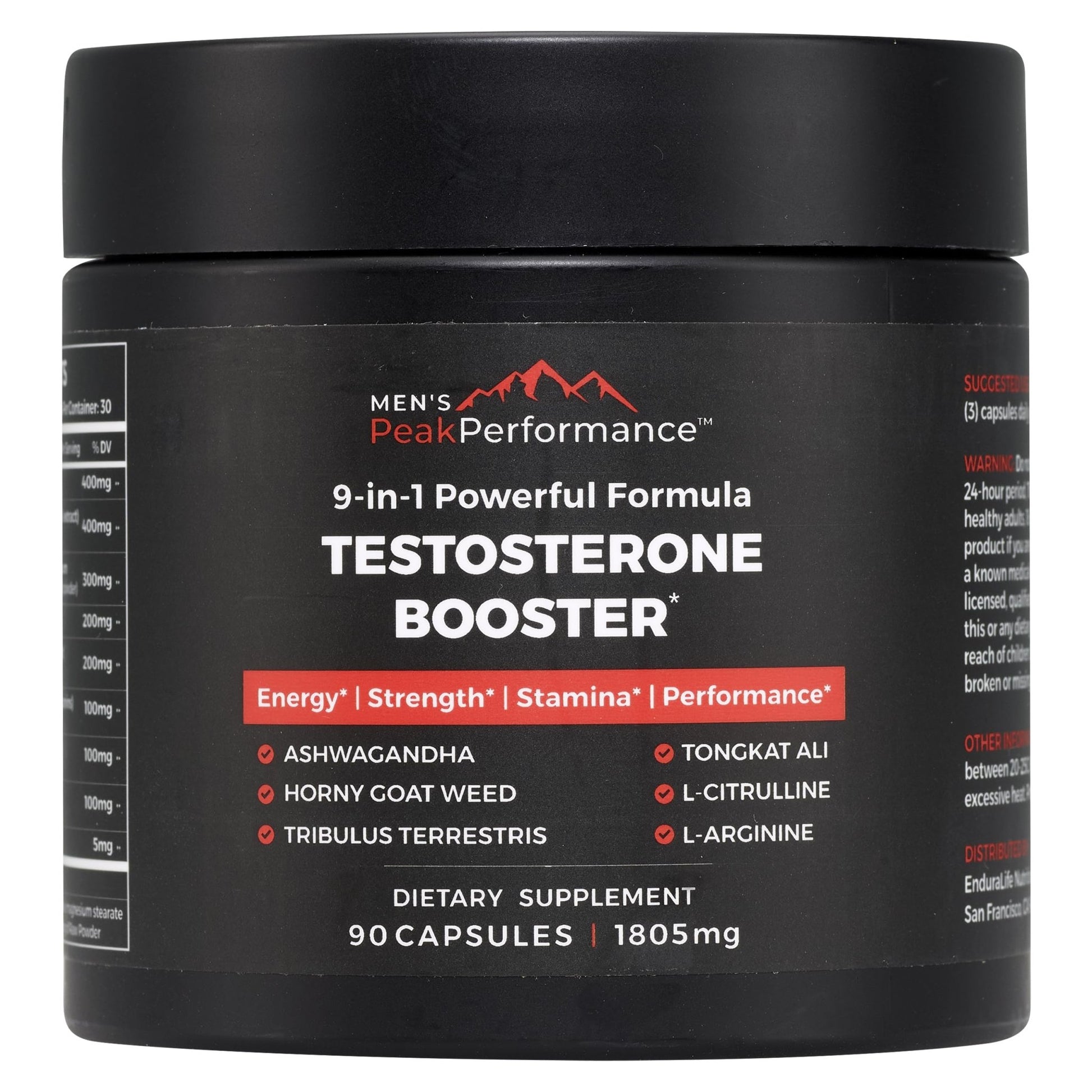 Testosterone Booster for Men PeakPerformance 90 Capsules