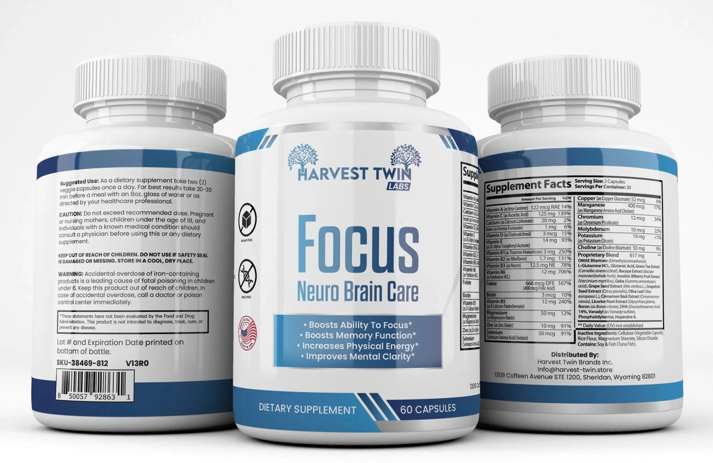 Brain supplement for focus and clarity with cognitive support ingredients